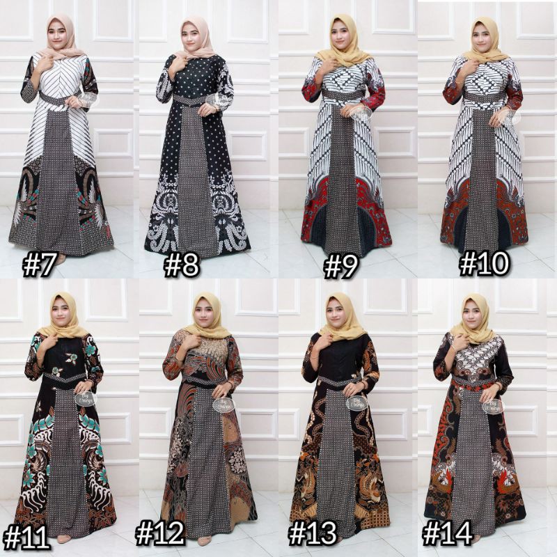 GAMIS VE BATIK KOMBINASI 2 MOTIF STANDAR JUMBO LD 120CM MODERN MURAH DRESS MODERN MURAH EXCLUSIVE