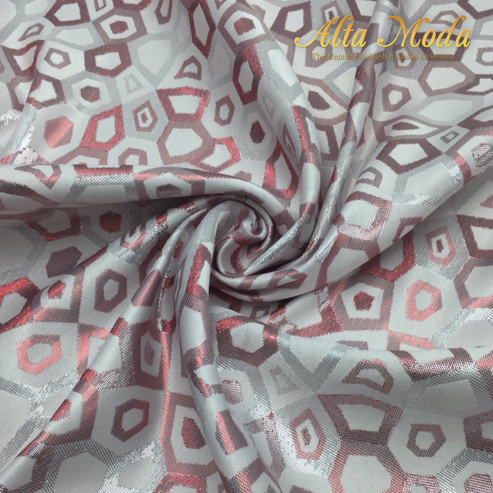 

Alta Moda Kain Jacquard Lurex Motif Crystal - Pink Silver (1M)