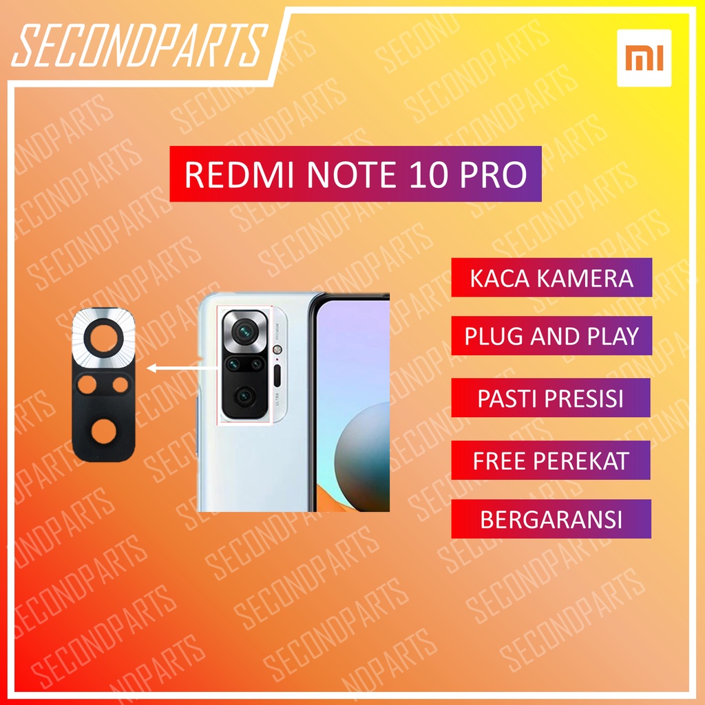 KACA LENSA KAMERA BELAKANG XIAOMI REDMI NOTE 10 PRO ORIGINAL