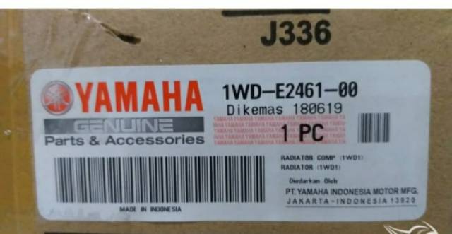 RADIATOR R25 R 25 ASLI ORIGINAL YAMAHA 1WD E2461 00