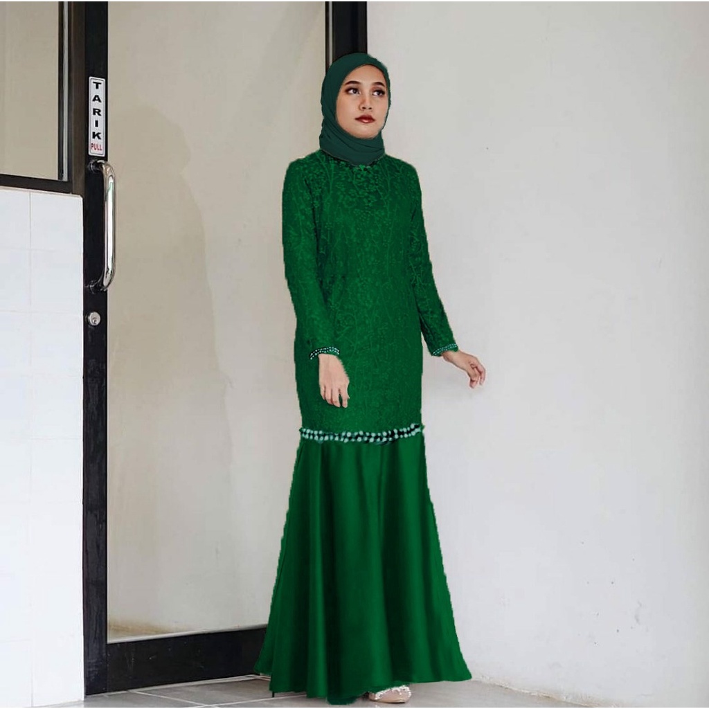 MAXI ANADIA rD / GAMIS NIKAHAN / MAXI DRESS PERNIKAHAN / ANADIA DRESS LEBARAN / gamis duyung brukat / baju pesta dres pesta