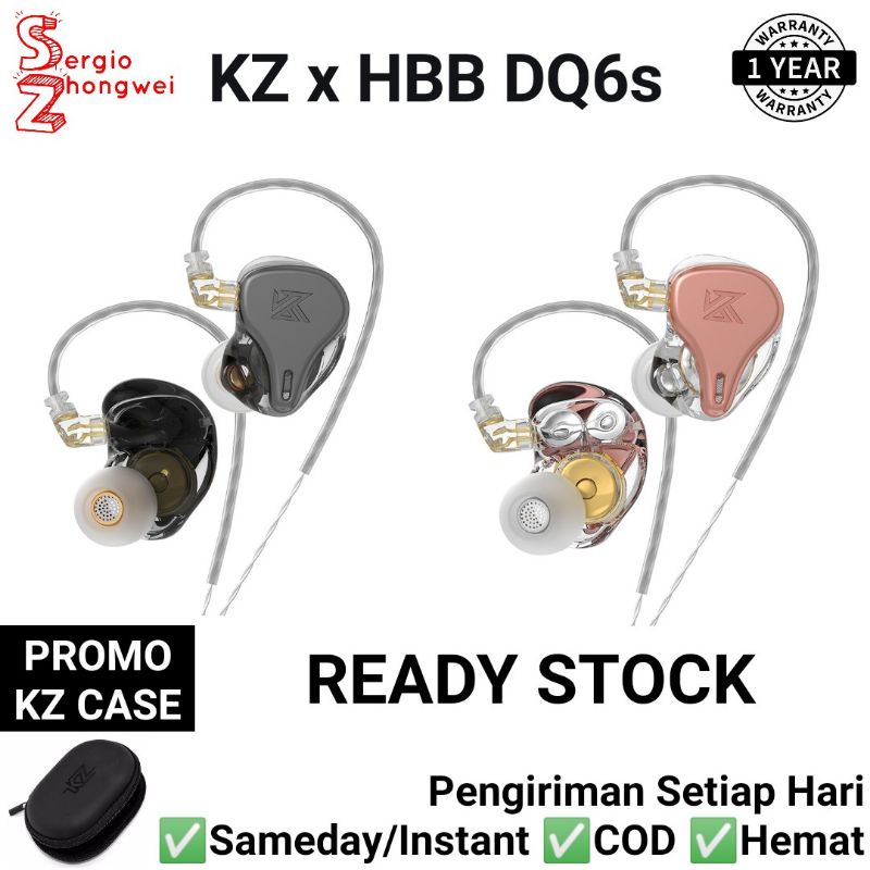 KZ × HBB DQ6S KZ DQ6S KZ HBB DQ6S In Ear Monitor Earphone Bass Metal Headset Gaming Hifi updared KZ 
