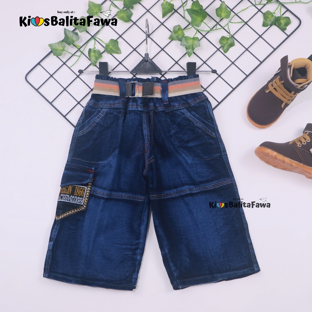 Celana Jeans Uk. 5-7 Tahun / Celana Levis Pendek Anak Laki Denim Polos Distro Cowok Murah