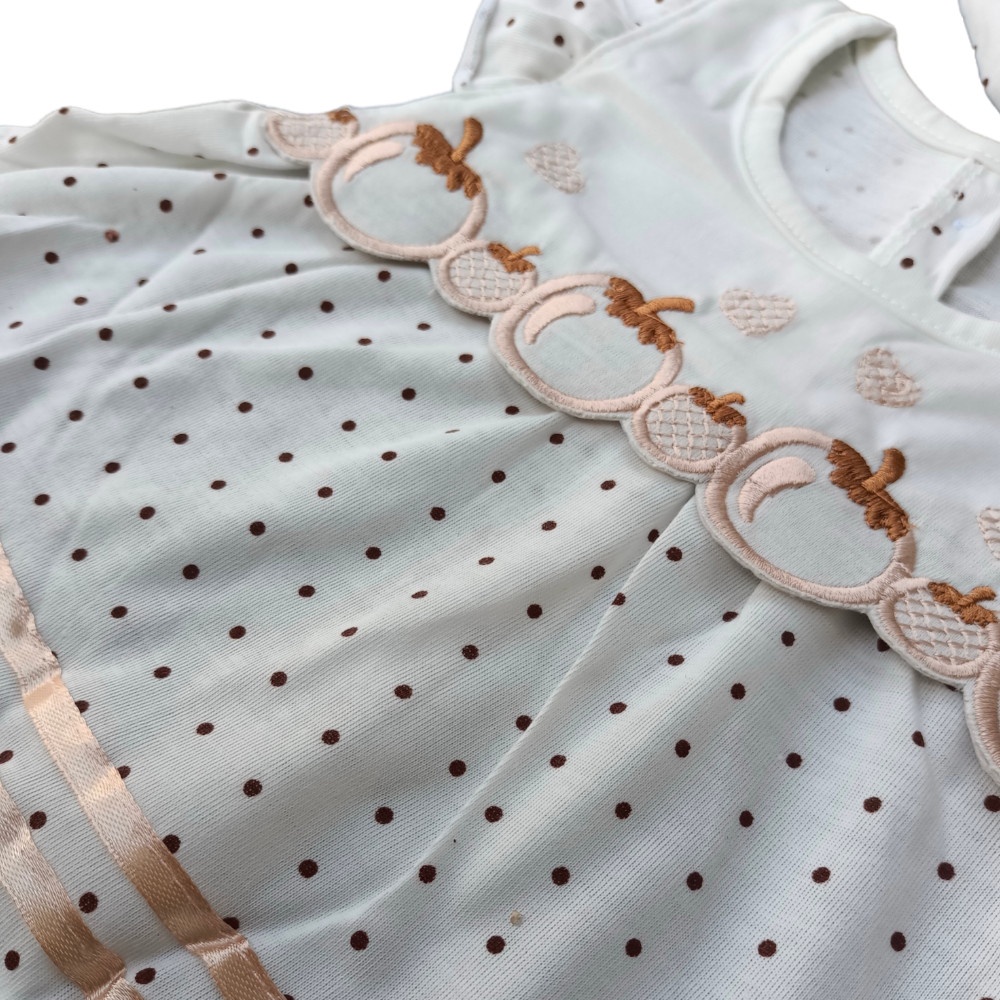 Dress Bayi Alecang STORE 3 - 18 Bulan / Setelan Baju Bayi Perempuan ( SET TOPI )