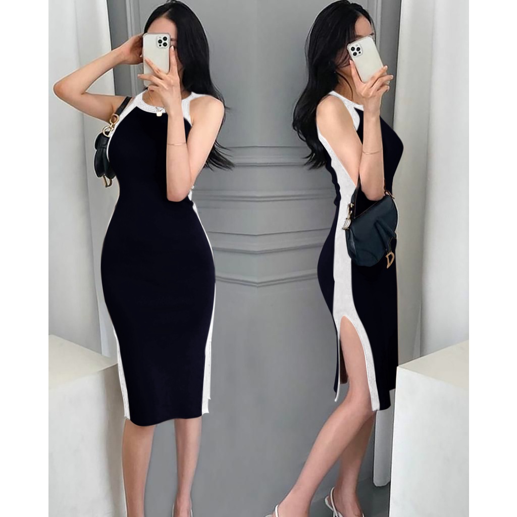 ZRS Dress Rajut Sydney UK Fit L To XL LD 100 CM - 110 CM PJ 110 CM Rajut PREMIUM