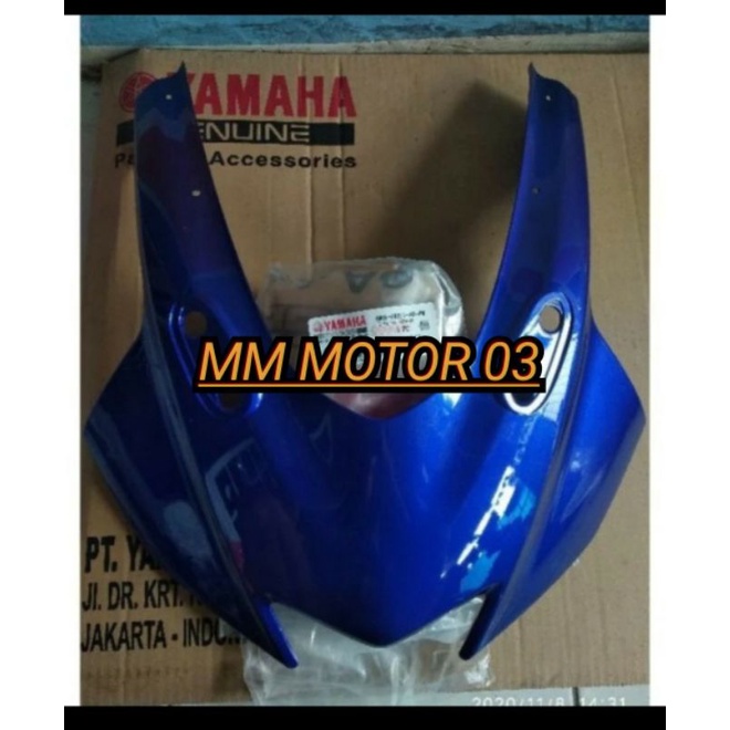 BODY COWLING TAMENG BODY DEPAN R15 VVA V3 BIRU ORIGINAL YGP PARTS