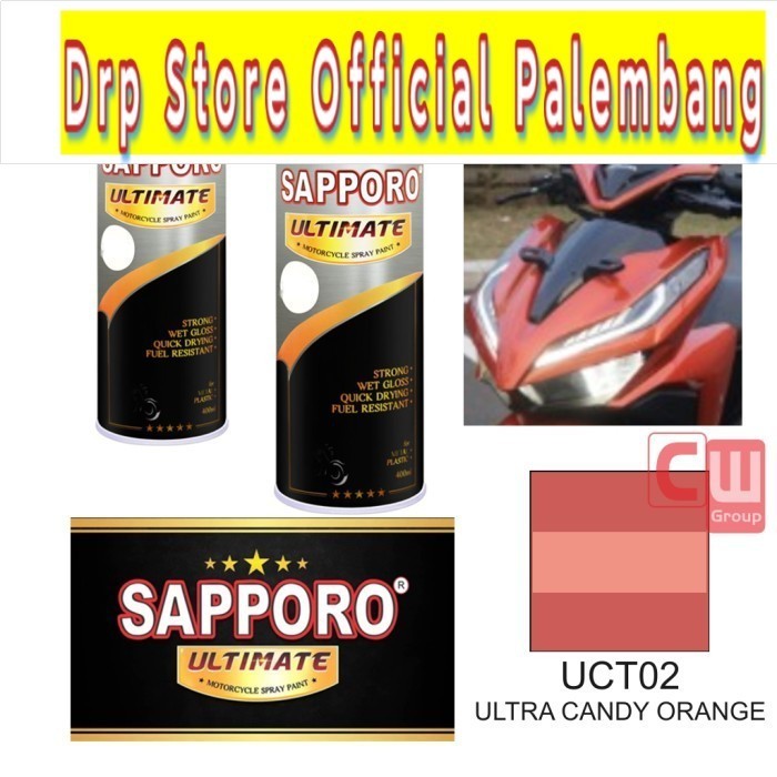 SAPPORO ULTIMATE UCT02 ULTRA CANDY ORANGE - CAT SEMPROT SAPORO