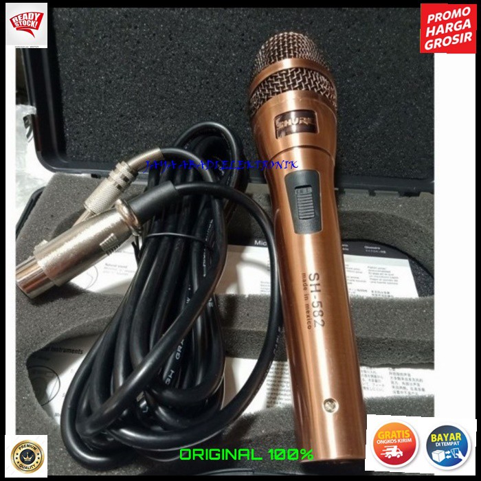 G556 SHURE MIC KABEL MIK CABLE MIKROPHONE MICROPHONE VOKAL VOCAL KARAOKE AUDIO MUSIK MUSIC SOUND DJ PANGGUNG STUDIO PIDATO CERAMAH ACARA MEETING KAMERA SUPER CARDIOID DYNAMIC PROFESIONAL PRO MICROPHONES LEGENDARY PERFORMANCE PREMIUM BONUS KOPER BOX