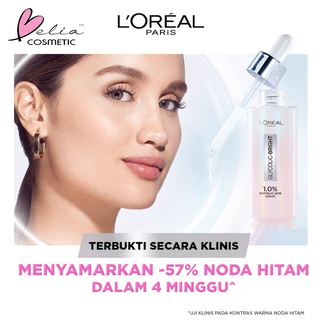 ❤ BELIA ❤ LOREAL PARIS Glycolic Bright Glowing Series | Instant Serum | Daily Cleanser Foam | Cream Day SPF 17 | Night | Mask Sheet | Acid | L'Oreal | BPOM