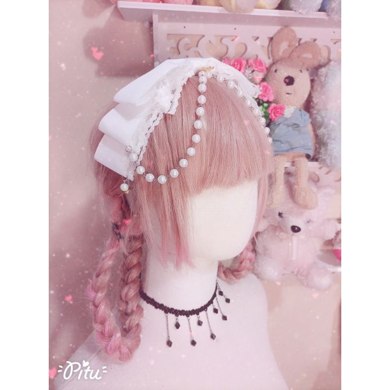 bando murah lucu vintage kawaii lolita headband headdress style retro ala kerajaan