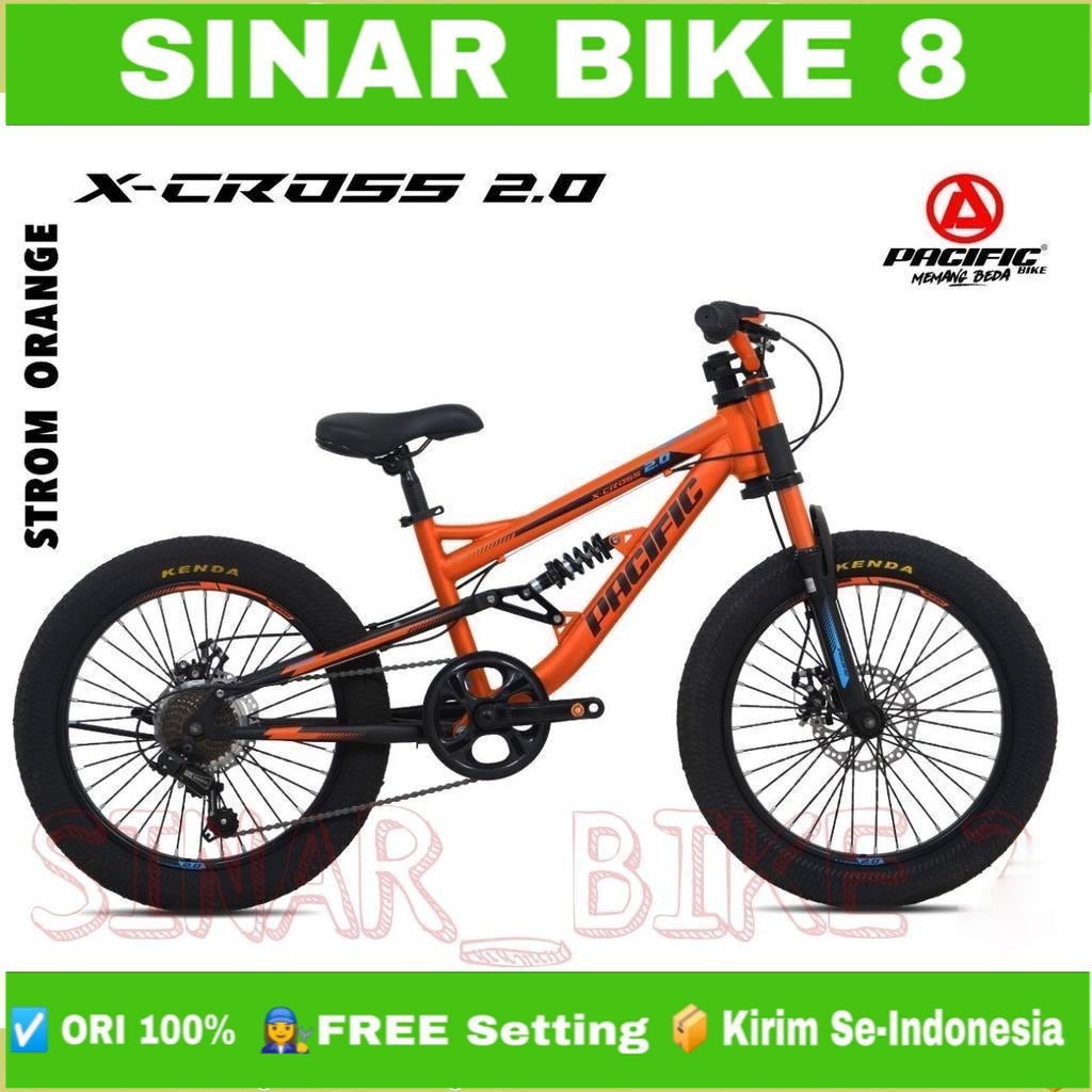 Sepeda Gunung MTB Pacific X - Cross 2.0 Full Suspensi 7 Speed