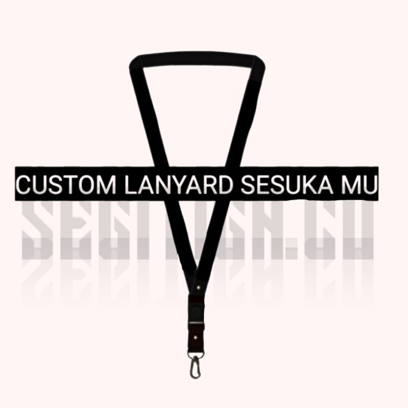 

Gantungan kunci (nama) tali lanyard bebas nama (custom) gantungan leher id card