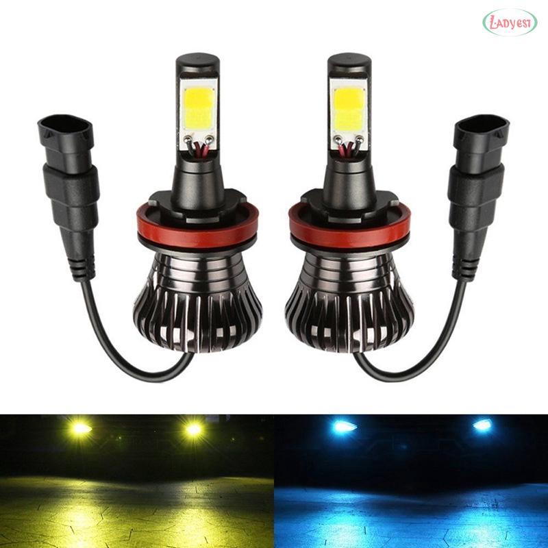[Bayar Di Tempat]H11 Bohlam Lampu Kabut LED H8 3000K Warna Kuning Ice