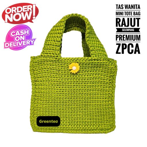 Mini ToteBag Rajut Wanita Tas Hangout Trend Kekinian