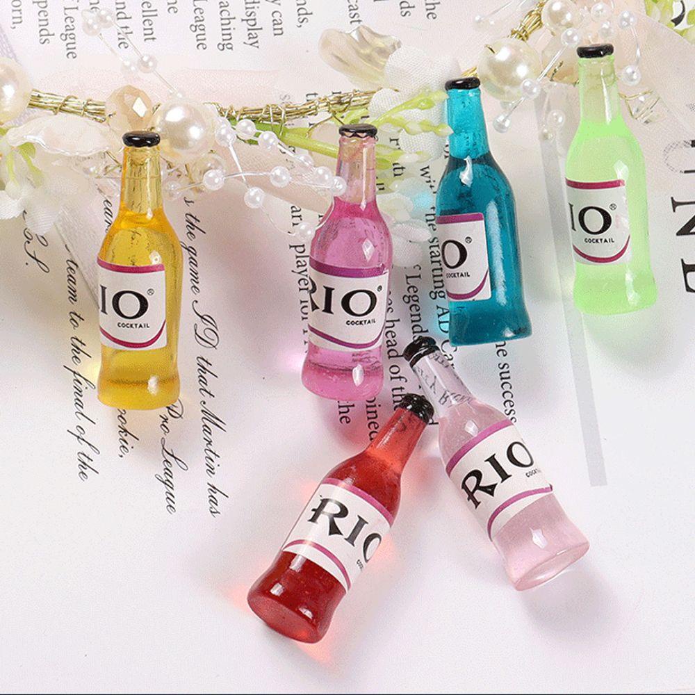 Mxbeauty Ornamen Botol Wine Mini 3D Bahan Akrilik Untuk Dekorasi Nail Art