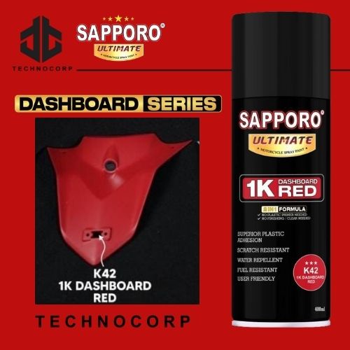 

Cat 1K SAPPORO ULTIMATE K42 DASHBOARD RED / BODY KASAR MERAH 400ML