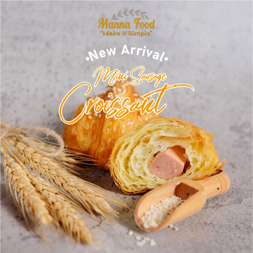 

Mini Sausage Croissant per Pack isi 12 pcs