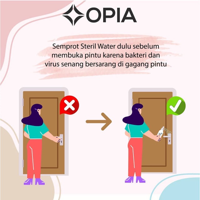 Opia steril water - pembersih kuman dan bakteri food grade