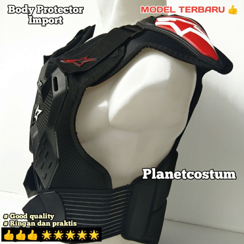 PCBP1 Body protector pelindung dada punggung import PCAP import motor trail cross perlengkap jersey 