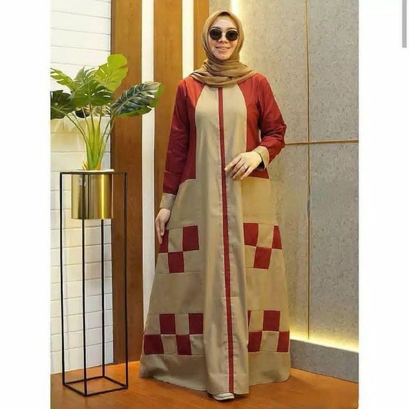 pakaian wanita. fashion muslim. maxi dress wanita. Tory Maxy