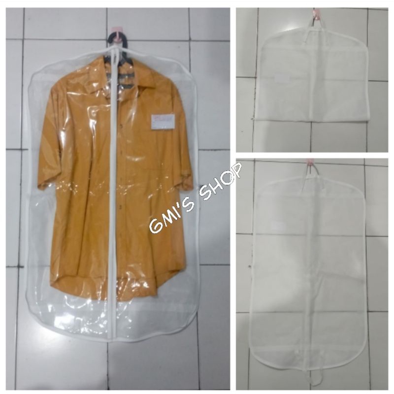 Cover pelindung jas baju kemeja jaket depan mika bening