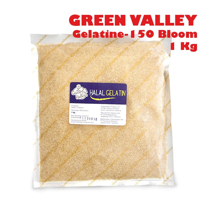 GREEN VALLEY Chef Daniel Gelatin bubuk Gelatine powder Halal 1 Kg