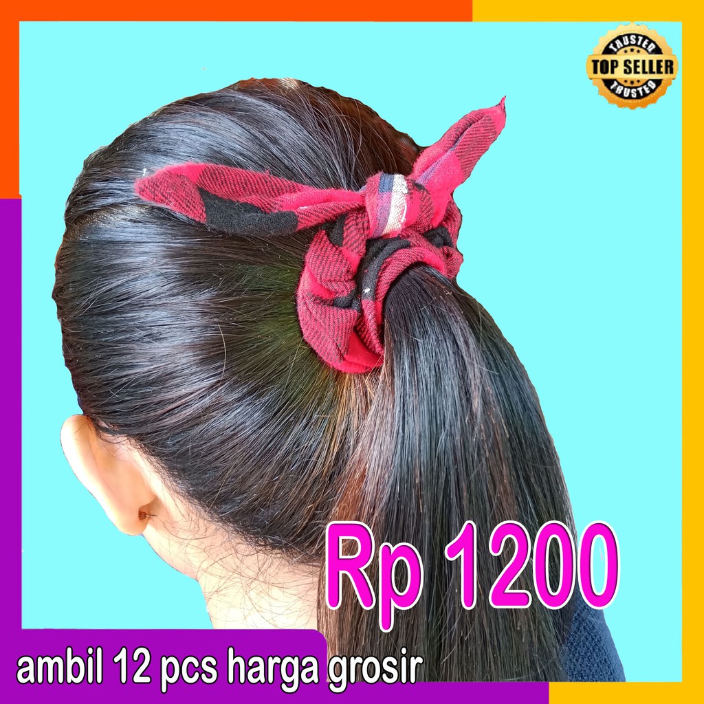 IKAT RAMBUT MODEL KELINCI { Scrunhie }