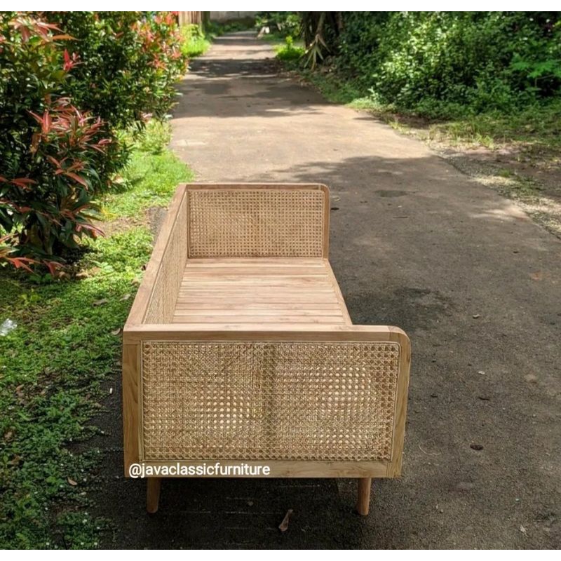 BANGKU 3 SEATER ROTAN KAYU JATI MINIMALIS VINTAGE RETRO SOFA TV SCANDINAVIA ANTIK FINISHING BLEACHING FURNITURE JEPARA-1
