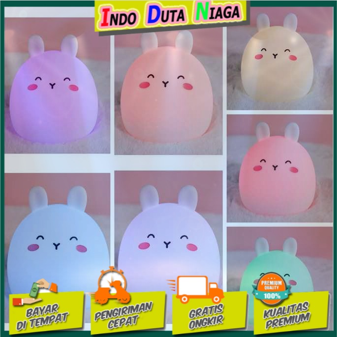 ANTINIYA Lampu Tidur Lucu Anak LED RGB Light Model Kelinci - M22