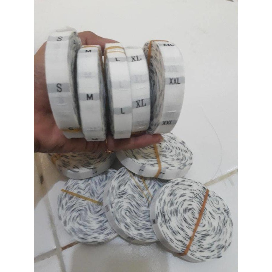 

Label Size / Label Baju Warna Putih (S - Xxxl)