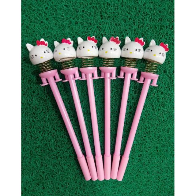 

Pulpen gel ring karakter hello Kitty imut dan lucu perlusin