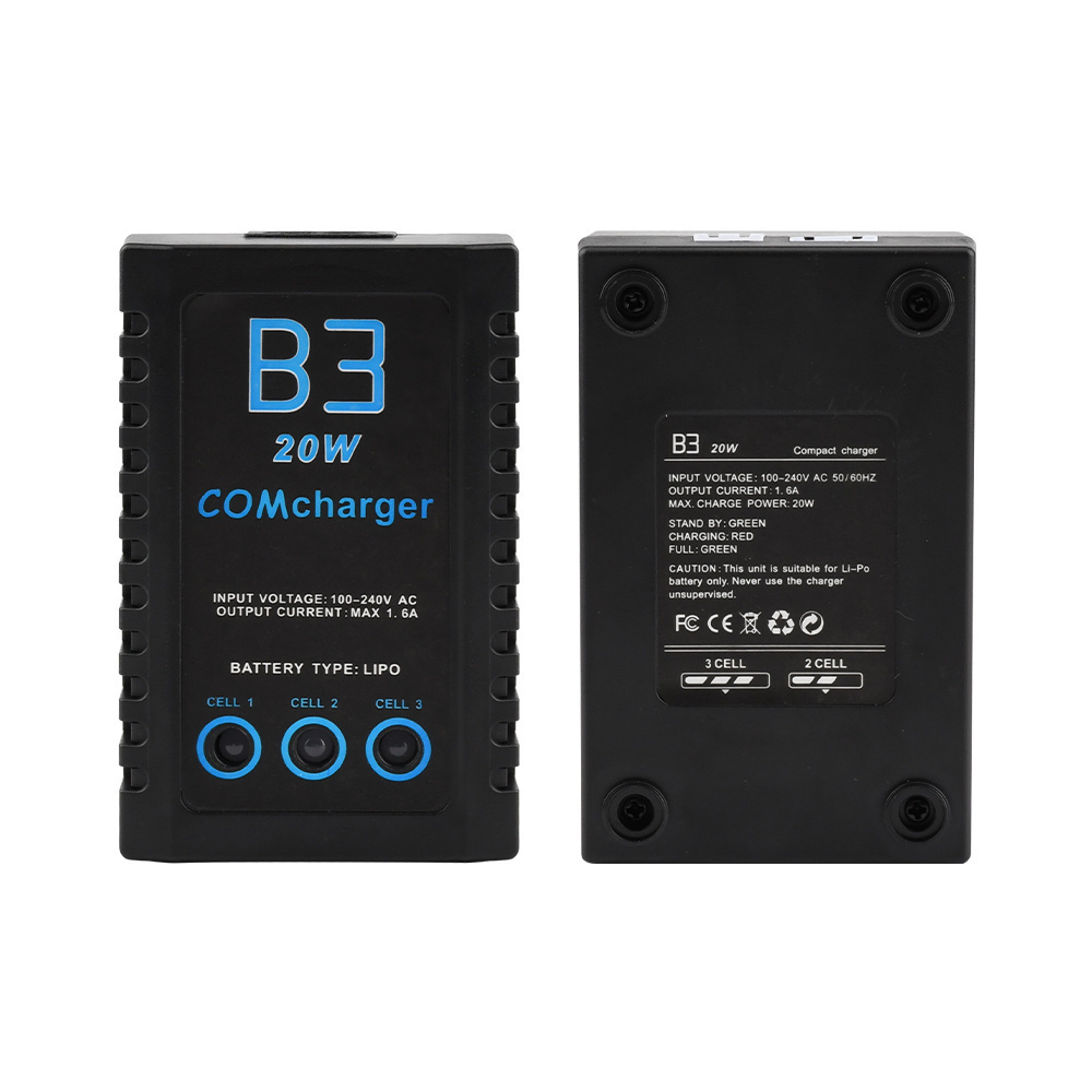 Ready stock iMaxRC B3 20W Pro Compact Charger 2S 3S Lipo Battery Balance Charger RC Compact Lipo Balance Battery Charger