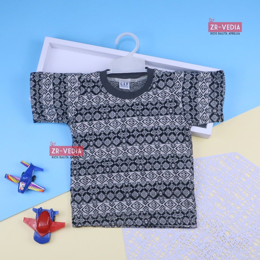 Kaos Salur Anak uk 1-2 Tahun / Baju Atasan Motif Garis Balita Laki-Laki T-Shirt Lengan Pendek Grosir