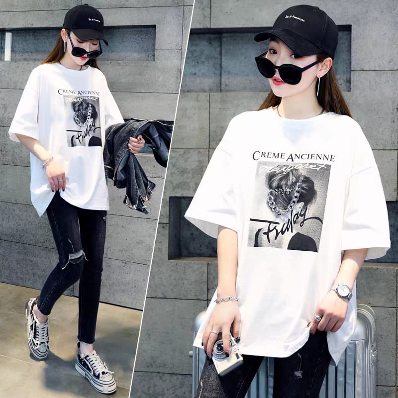 Kaos oversize wanita ancienne