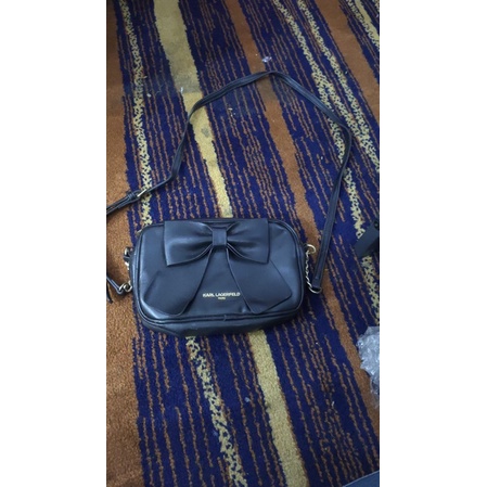 preloved karl lagerfeld crossbody black bag minus