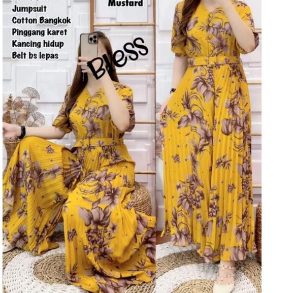 Keluaran Terbaru.. JUMPSUIT CERUTY PLISKET WANITA