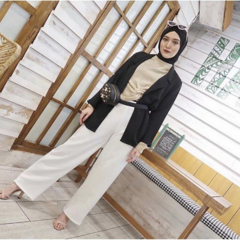 Kulot Leony Bahan Waffle Suncrepe Fit L(AB)