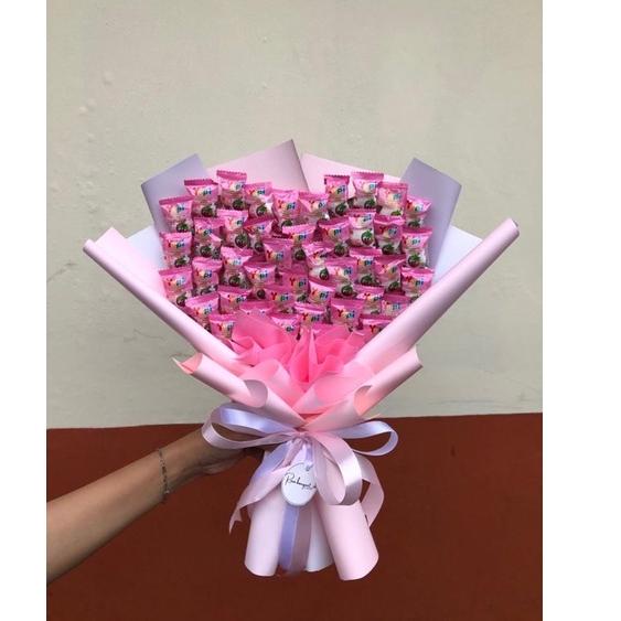 

く Buket yupi bentuk love, buket snack ↠