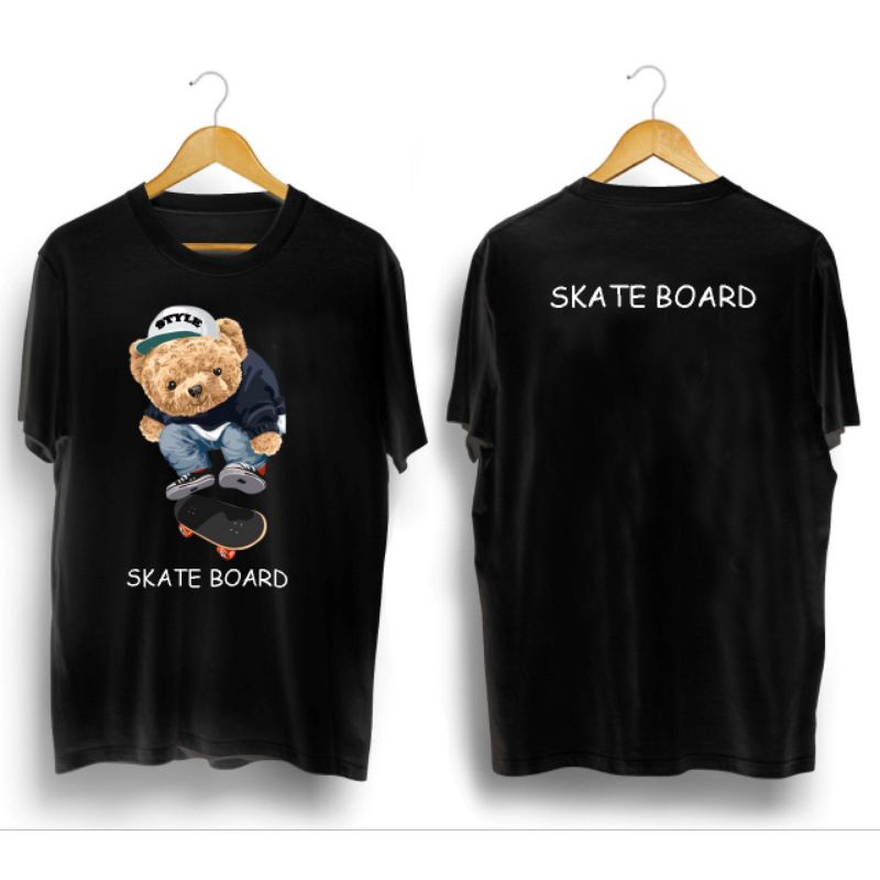 kaos pria/BEAR TOPI PUTIH/kaos distro