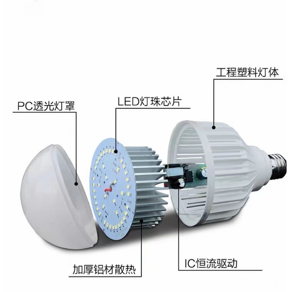 Lampu LED Jumbo 50 Watt - Bohlam LED 50 Watt Lampu LED Big Bulb White 50 Watt Okachi Lampu 50Watt - Lampu Jumbo Super Terang