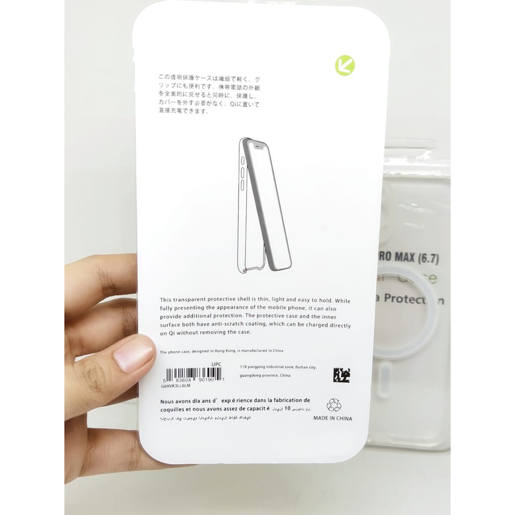 MagSafe Case iPhone 12 Pro Max 6.7 inchi TPU with PC Crystal Clear Case Magnetic Hybrid Protection