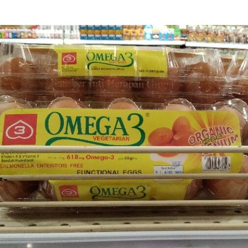 Telur Omega 3 Vegetarian Organic plus selenium 10butir