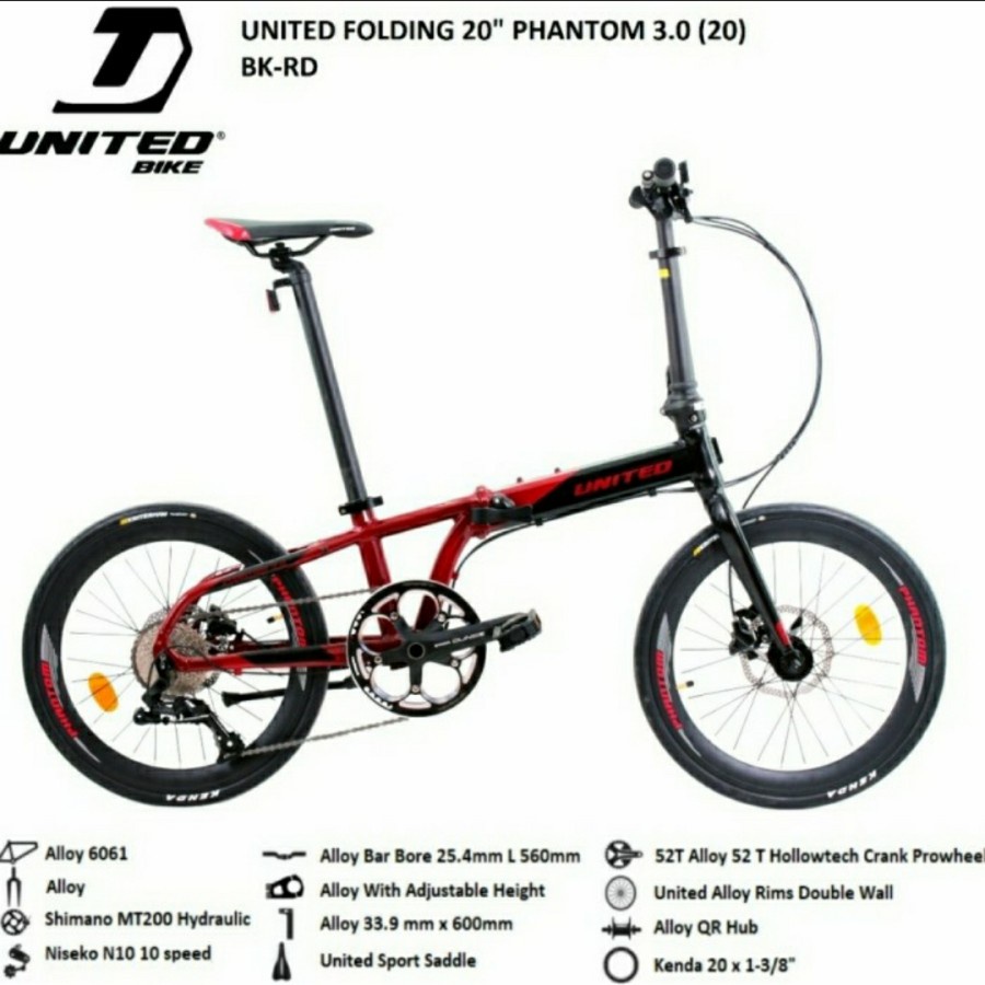 Sepeda Lipat 20 inch United Phantom
