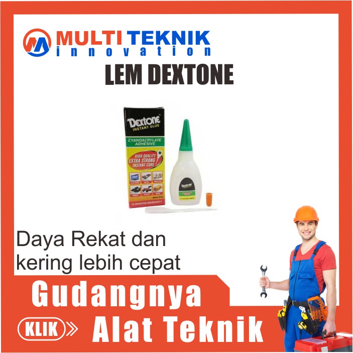 

Lem Cair Plastik Karet Fiber Besi Dextone Power Glue MT566