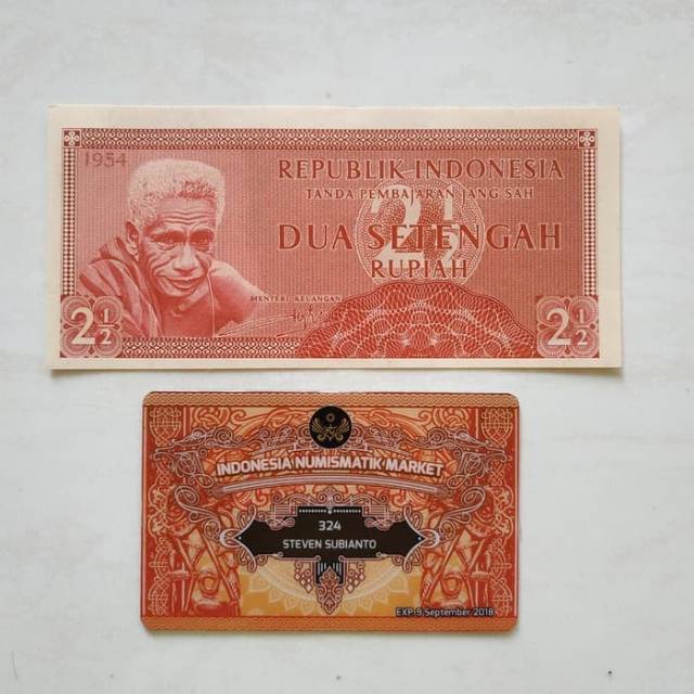 Uang Kuno Indonesia 2,5 Rupiah th 1954 seri suku bangsa
