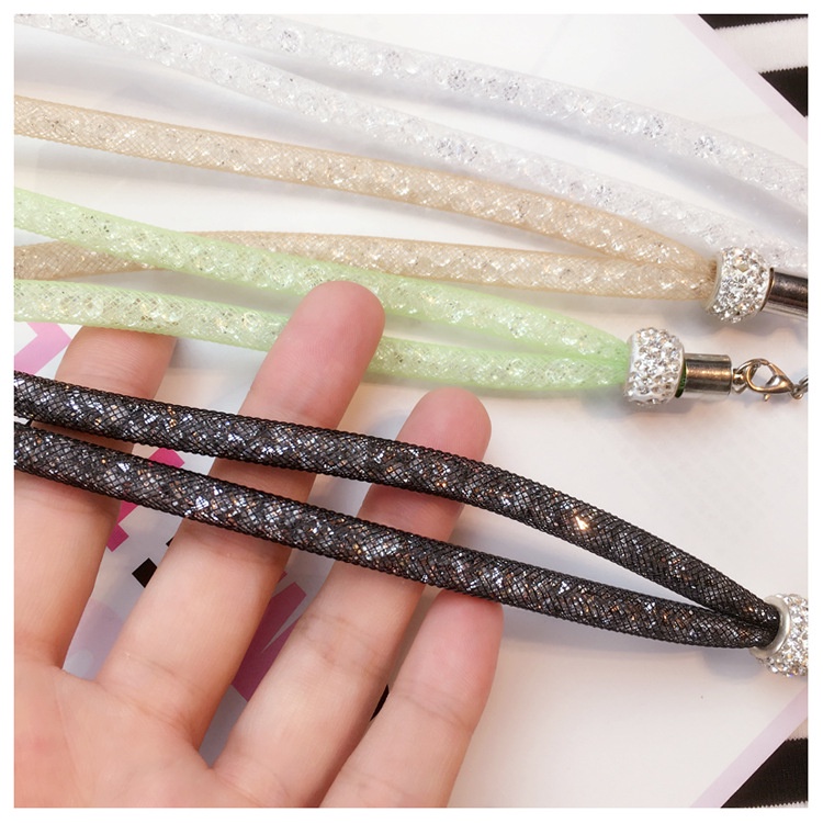 Rhinestone net lanyard ponsel tali halter Crystal ponsel lanyard tali gantung jala lanyard untuk len