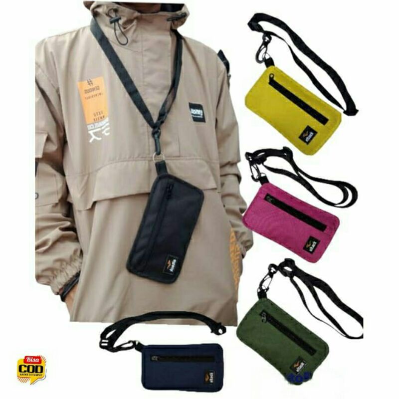 tas hp sako nomo wallet dompet kalung gantung leher pria wanita-DNT01
