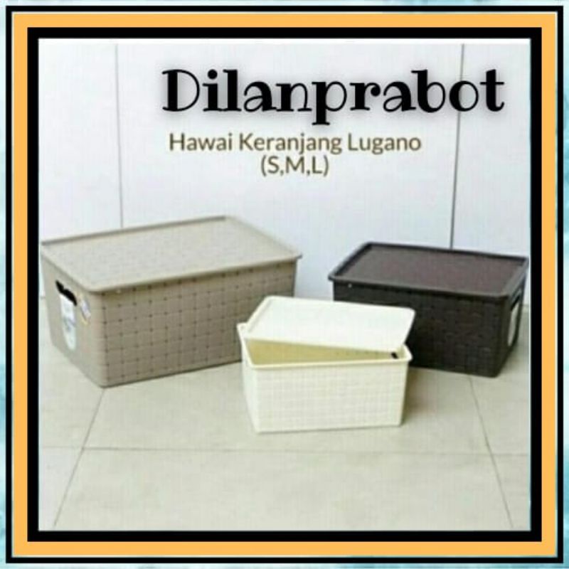 Keranjang Serbaguna + Tutup Lugano (L) Hawai