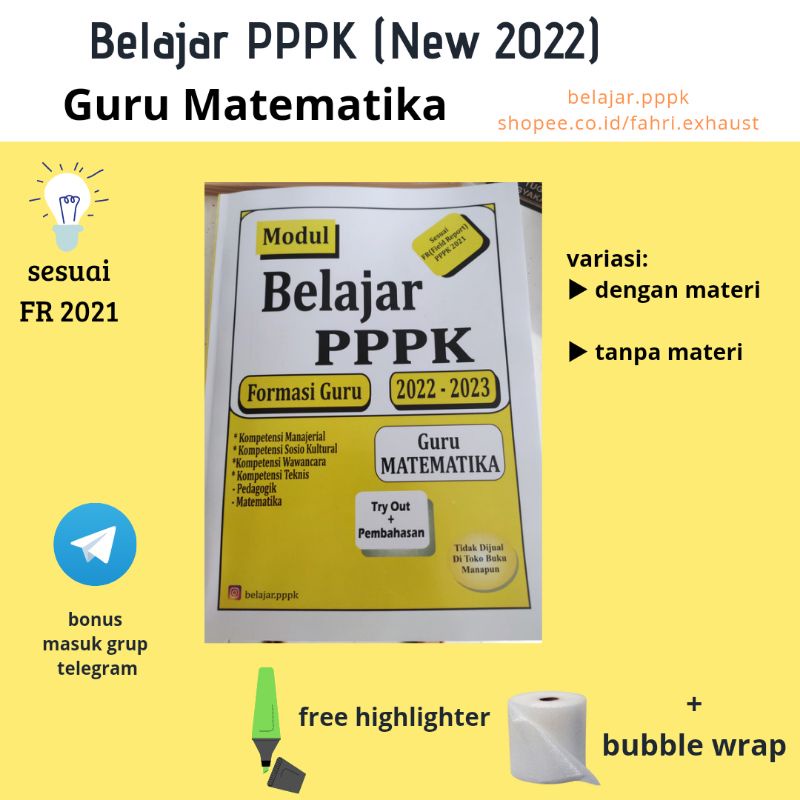 (Matematika) Modul Buku PPPK Guru Matematika 2022 2023 sesuai FR update ASN fahri.exhaust