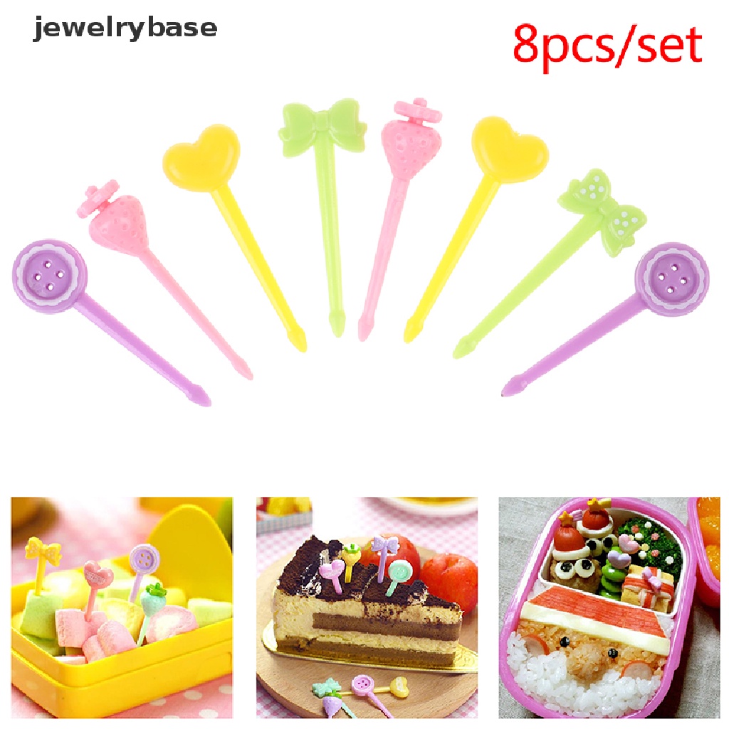 8 Pcs Garpu Buah / Dessert / Kue / Bento Mini Untuk Anak